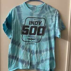 Indy 500 Women's Blue Tie-Dye T-Shirt